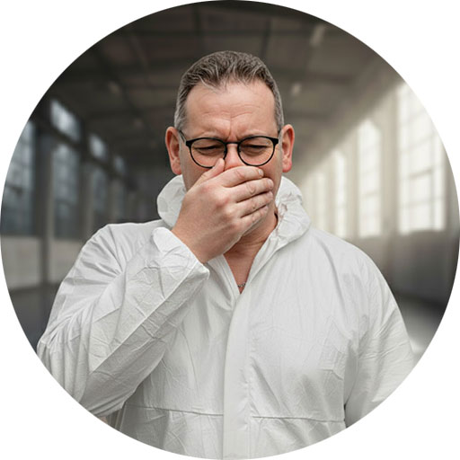 Raymond Schneider hält sich die Nase zu