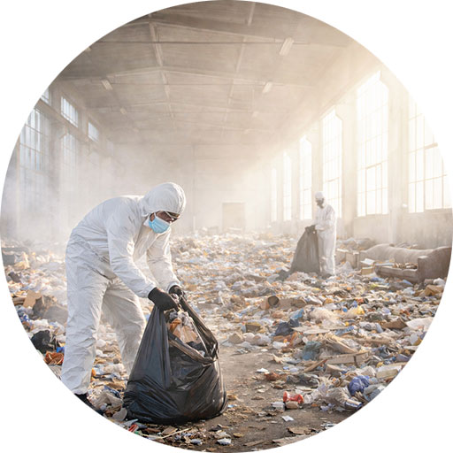 Raymond Schneider bei einer Entrümpelung